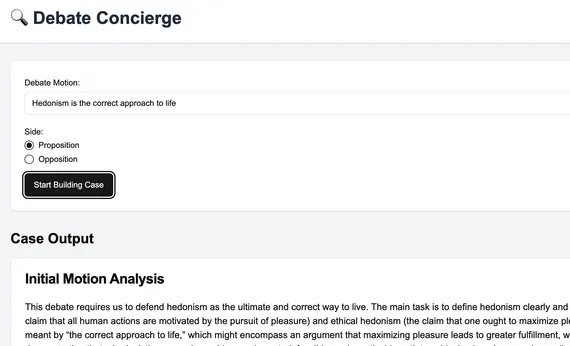 Debate Concierge