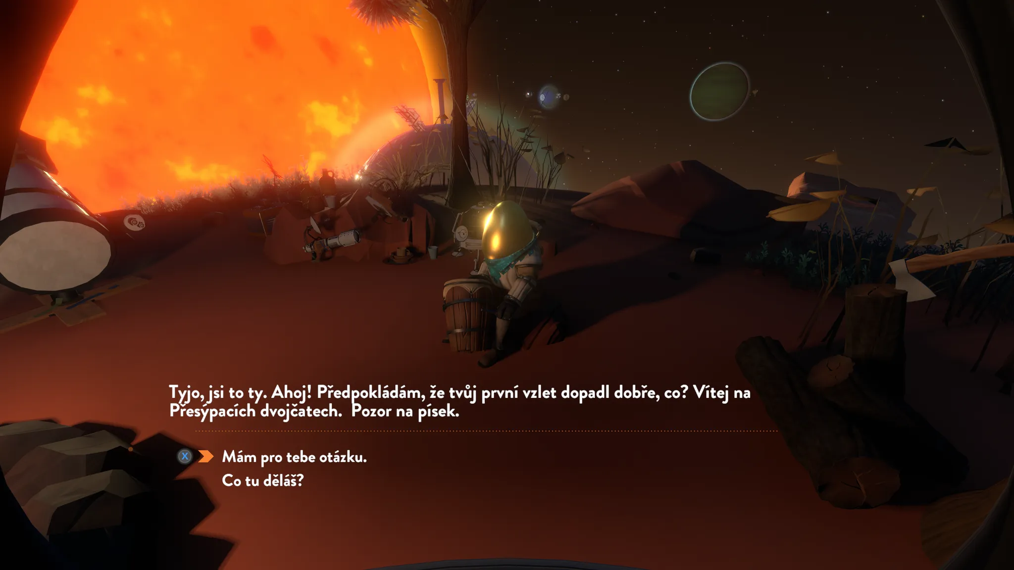 Czech translation of Outer Wilds — Plate I